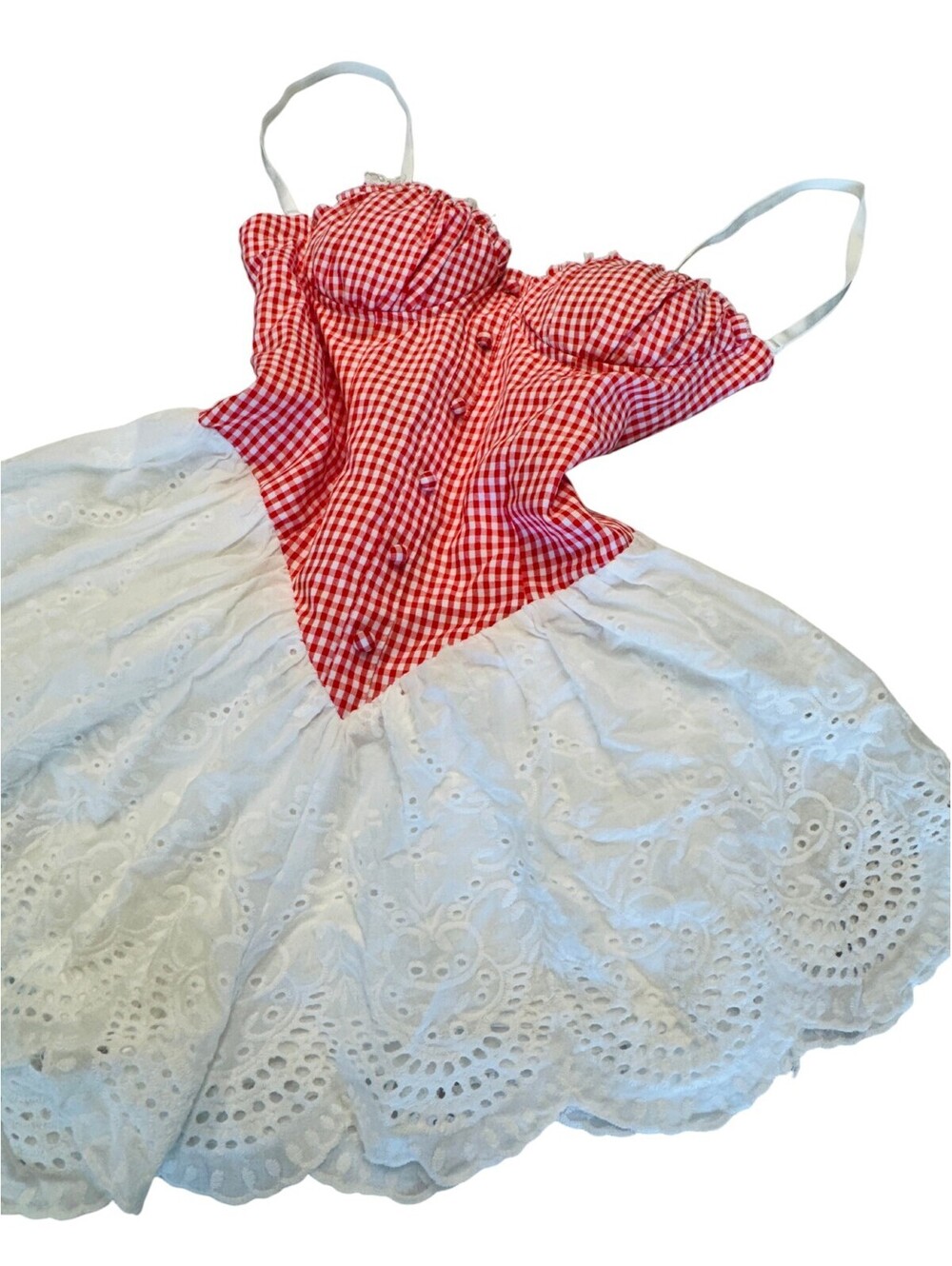 Gingham Lace Romper